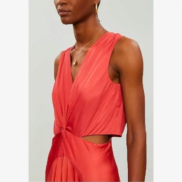 MAJE Resia Cutout Ombre Satin Slip Dress Maxi Dress NEW NWT Size Small; 36 - Picture 5 of 9